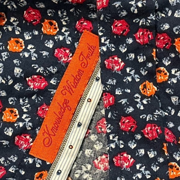 Robert Graham Floral Print Shirt Tailored Fit Short Sleeve Stretch Cotton XL - Picture 9 of 11